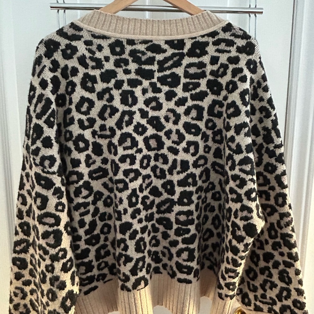 Next Black and Tan Leopard Cardigan - Picture 2 of 3